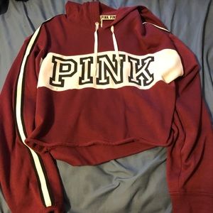 Vs pink cropped hoodie